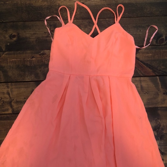 Neon Peach Dress - Picture 1 of 4